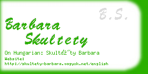 barbara skultety business card